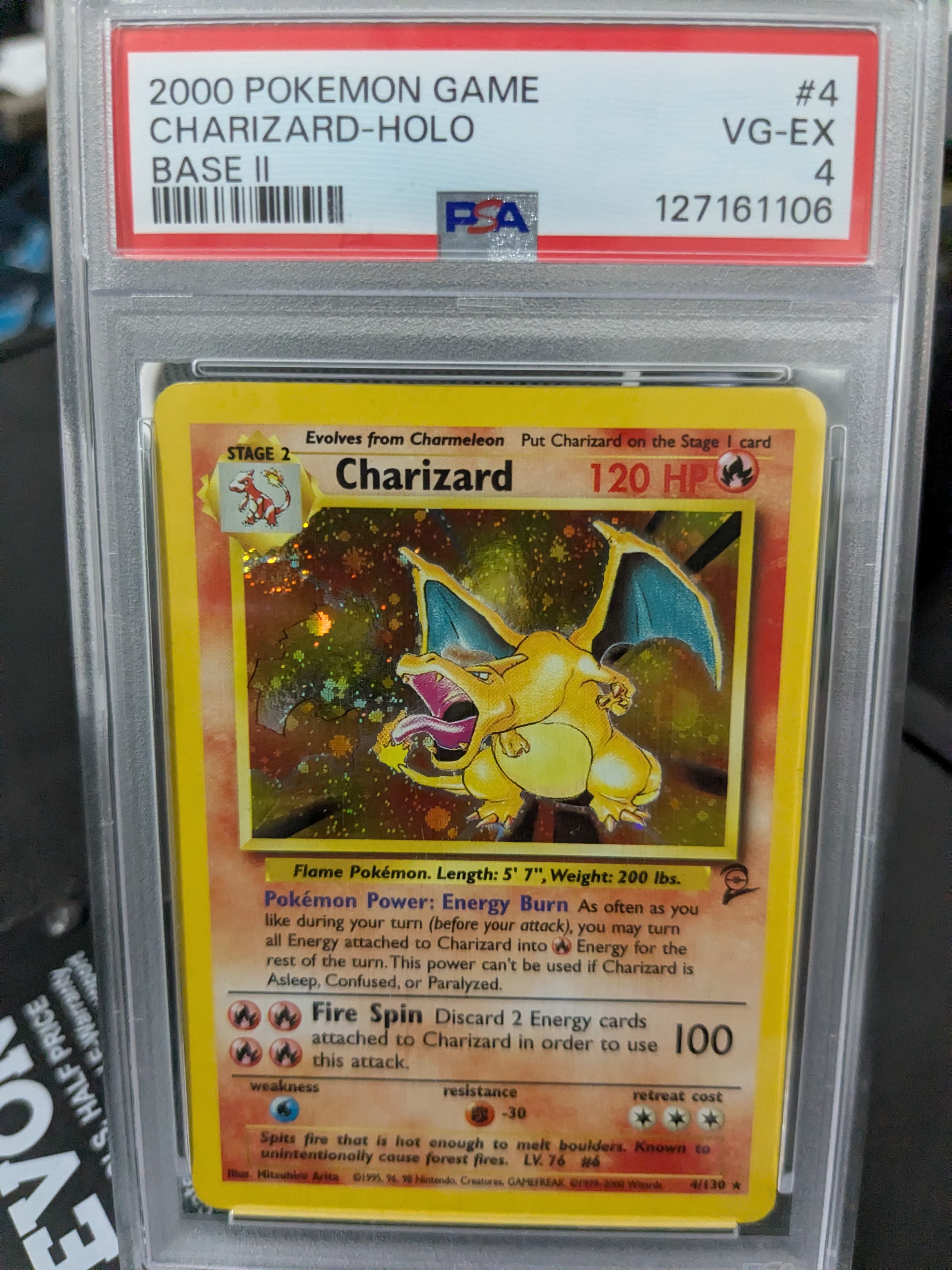 Charizard Base Set 2 PSA 4
