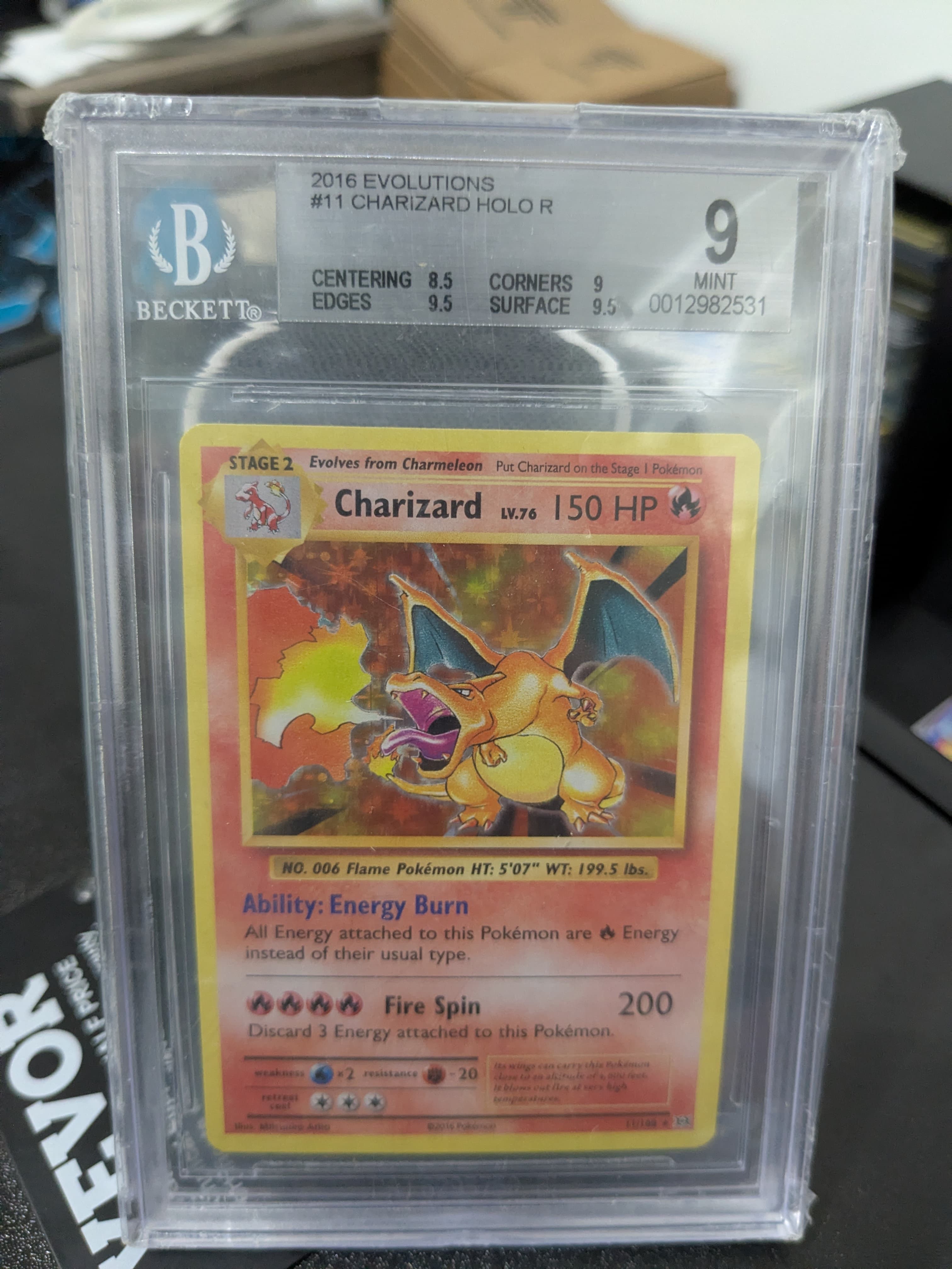 Charizard Evolutions Holo Beckett 9